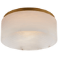 Otto Medium Flush Mount in Antique-Burnished Brass with Alabaster