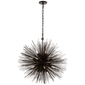 Strada Medium Round Chandelier in Aged Iron