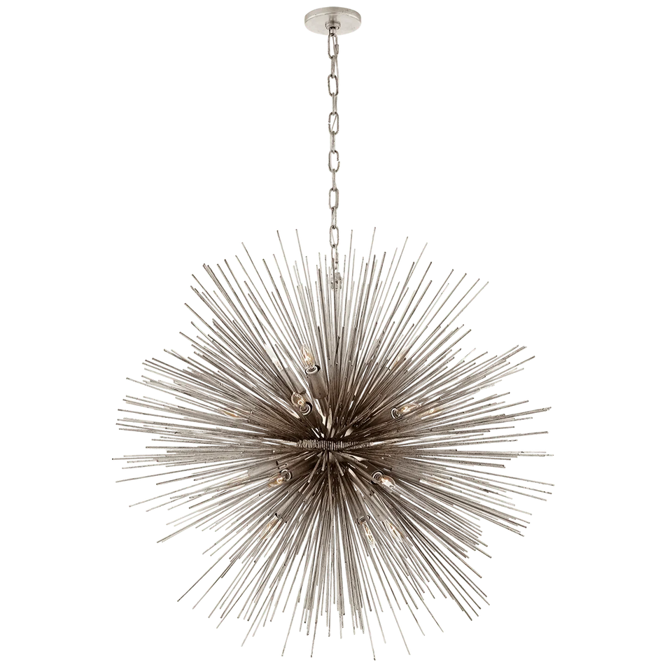 Strada Large Round Chandelier, a premium Chandelier light by Visual Comfort & Co. Close - up image of its design.
