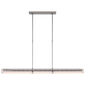 Precision Large Linear Chandelier in Polished Nickel with White Glass