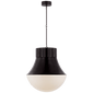 Precision 24" Pendant in Bronze with White Glass