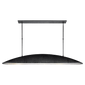 Utopia Large Linear Pendant in Aged Iron with Frosted Acrylic