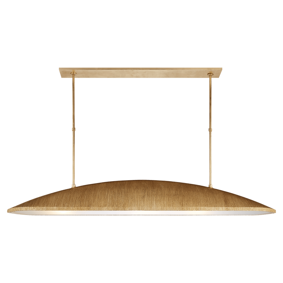 Utopia Large Linear Pendant in Gild with Frosted Acrylic