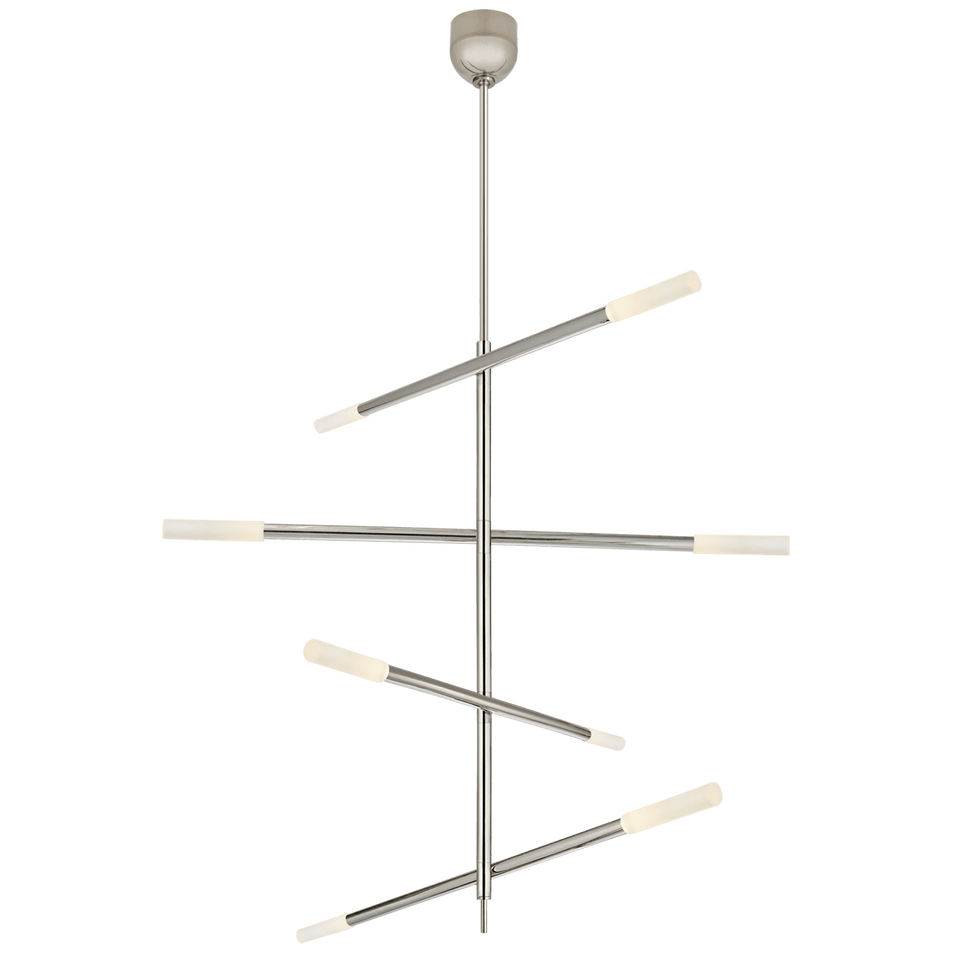 Rousseau Large Articulating Chandelier, a premium Chandelier light by Visual Comfort & Co. Close - up image of its design.