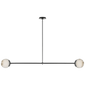 Melange 63" Linear Pendant, a premium Linear light by Visual Comfort & Co. Close - up image of its design.