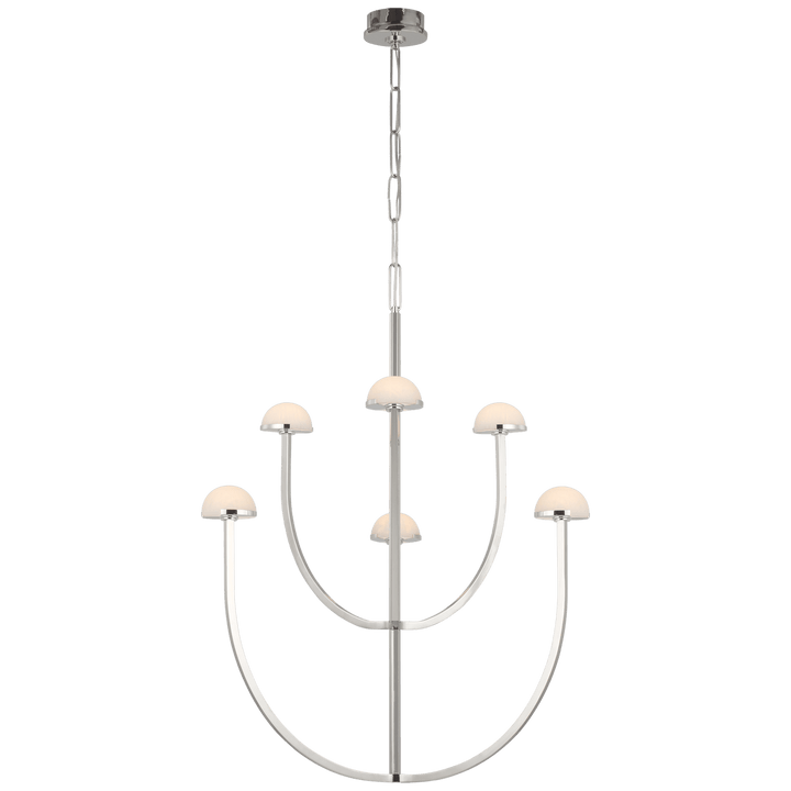 Pedra Large Two - Tier Chandelier, a premium Chandelier light by Visual Comfort & Co. Close - up image of its design.
