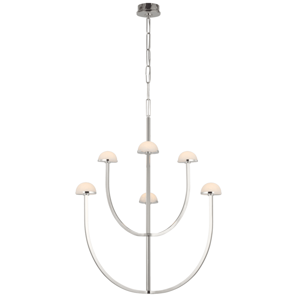 Pedra Large Two - Tier Chandelier, a premium Chandelier light by Visual Comfort & Co. Close - up image of its design.