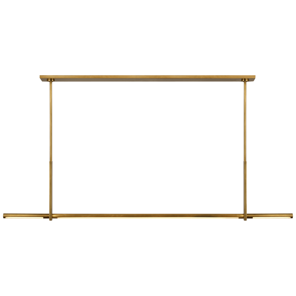 Axis Large Linear Pendant in Antique-Burnished Brass