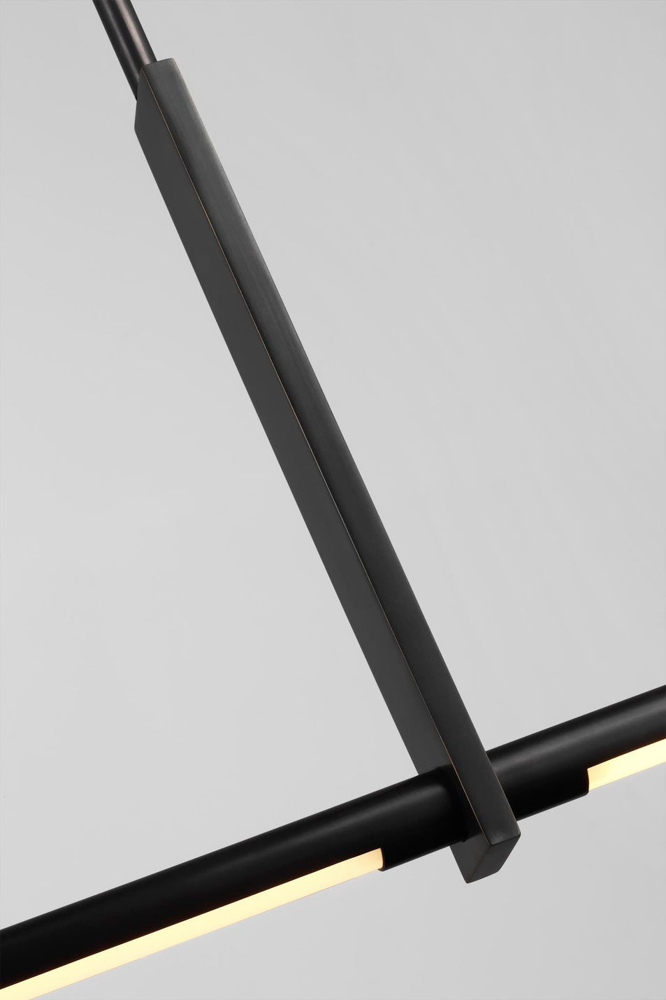 Axis Large Linear Pendant in Bronze