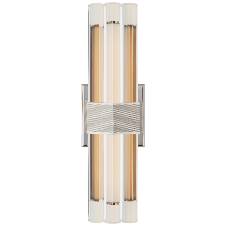 Fascio 14" Sconce in Polished Nickel with Crystal