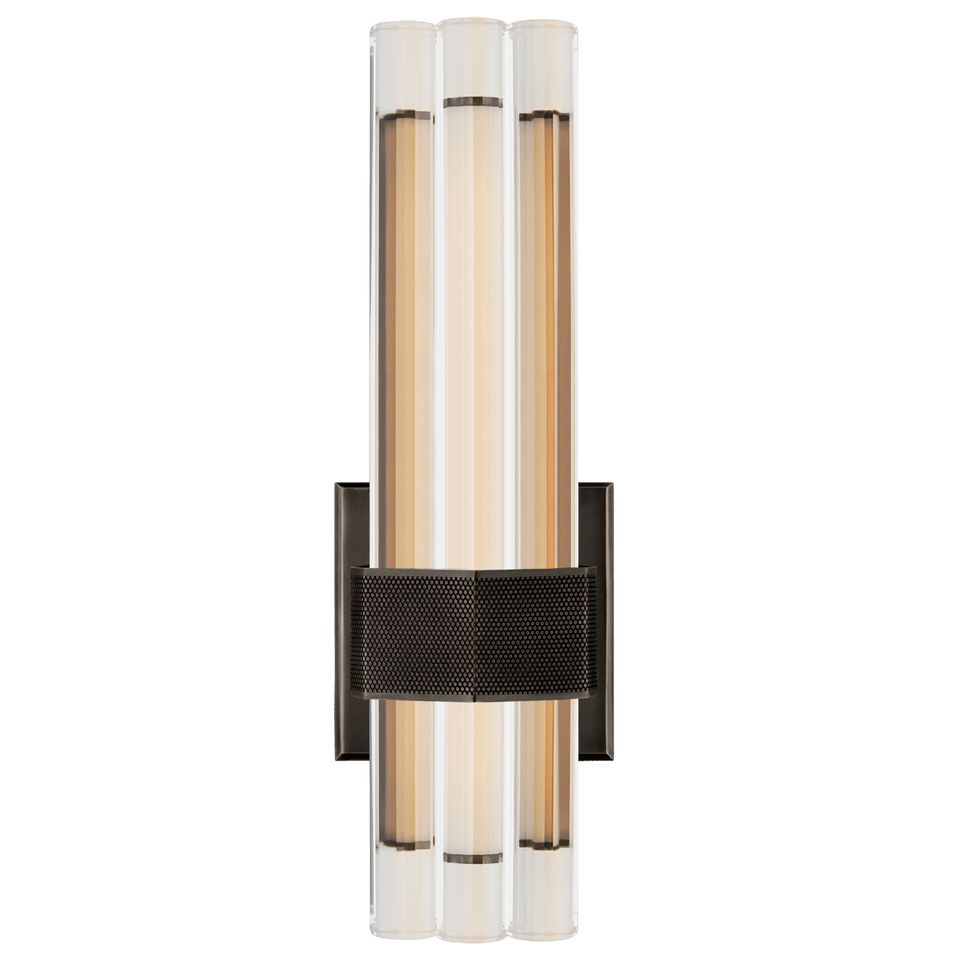 Fascio 14" Asymmetric Sconce in Bronze with Crystal