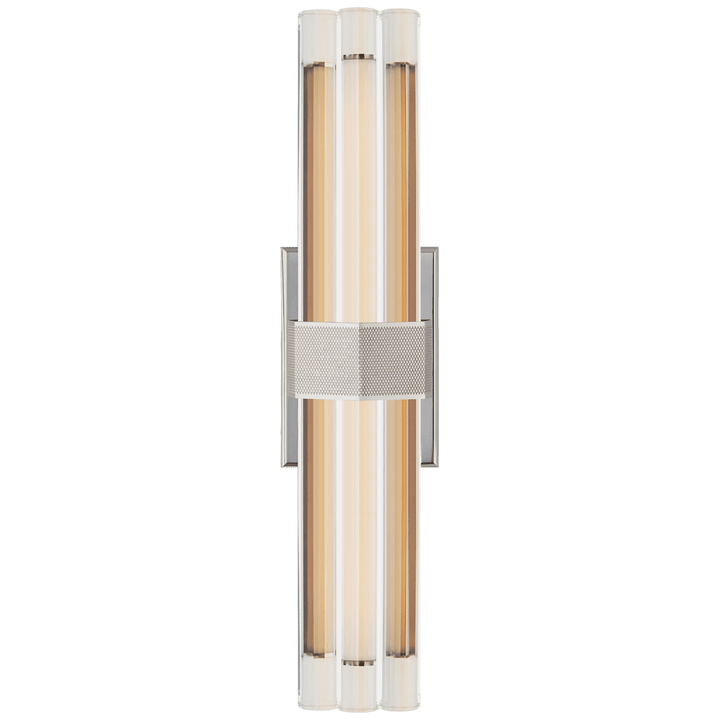Fascio 18" Sconce in Polished Nickel with Crystal