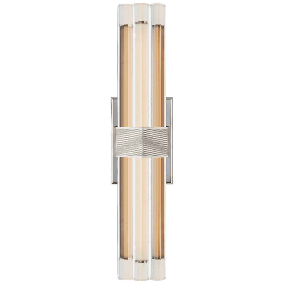 Fascio 18" Sconce in Polished Nickel with Crystal