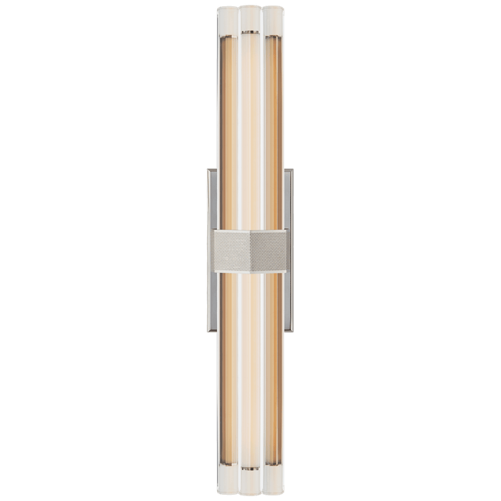 Fascio 24" Sconce in Polished Nickel with Crystal