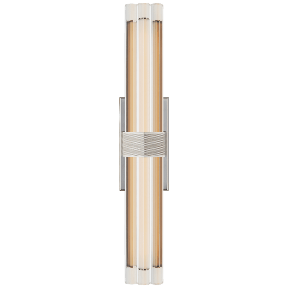 Fascio 24" Sconce in Polished Nickel with Crystal