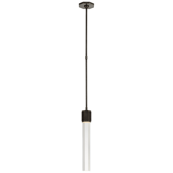 Fascio Single Pendant in Bronze with Crystal