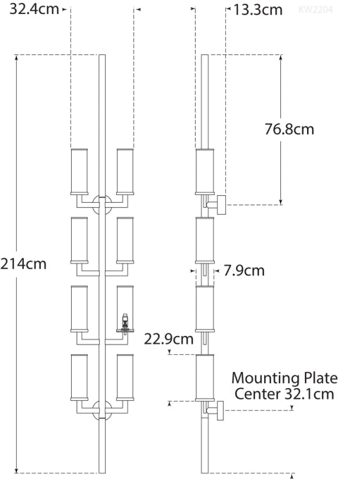 Заява про зв'язок Sconce Креслення