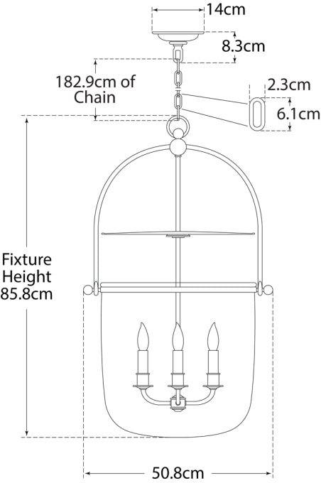 Ліхтар Lorford Smoke Bell Креслення