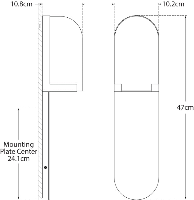 Бра Melange Medium Elongated Pill Креслення