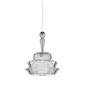 Підвісний світильник Novecento Medium - Glossy Chrome / Кришталеве скло в смужку / E27