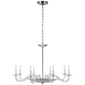 Brigitte Large Chandelier in Clear Glass and Polished Nickel