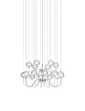 Великий підвісний світильник Puppet - Glossy Chrome / Кристально прозорий / G9
