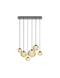 Підвісний світильник Puppet Medium - Matt Black / Бурштиновий прозорий / G9