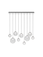 Великий підвісний світильник Puppet - Glossy Chrome / Кристально прозорий / G9