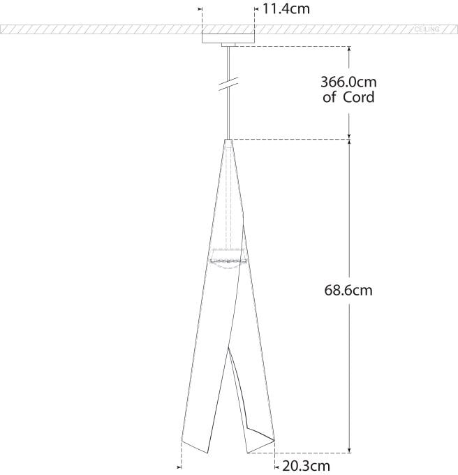 Підвісний світильник Piel Medium Wrapped Креслення