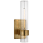 Presidio 18" Outdoor Sconce in Hand-Rubbed Antique Brass with Clear Glass