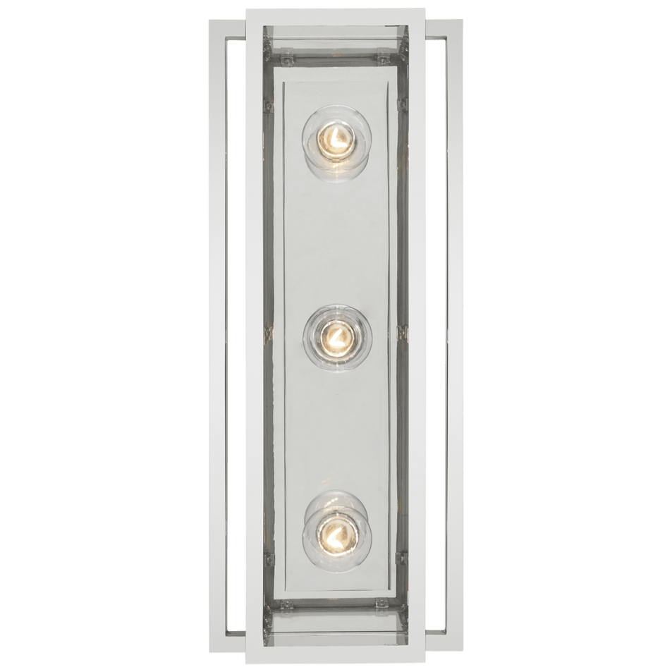Halle 18" Vanity Light in Polished Nickel with Clear Glass