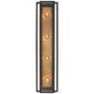 Halle 30" Vanity Light in Bronze and Hand-Rubbed Antique Brass with Clear Glass