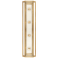 Halle 30" Vanity Light in Hand-Rubbed Antique Brass and Polished Nickel with Clear Glass