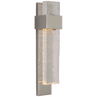 Polished Nickel and Clear Wavy Glass