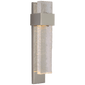 Brock Medium Sconce in Polished Nickel and Clear Wavy Glass