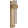 Soft Brass and Clear Wavy Glass