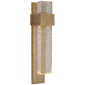 Brock Medium Sconce in Soft Brass and Clear Wavy Glass