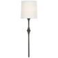 Dauphine Sconce in Aged Iron with Linen Shade