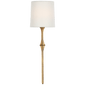 Dauphine Sconce in Gilded Iron with Linen Shade