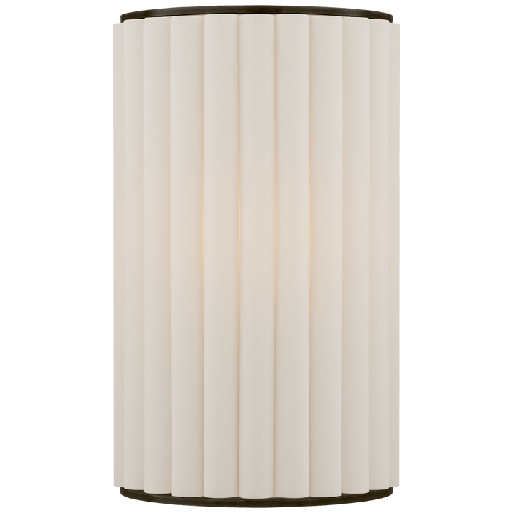 Palati Small Sconce in Bronze with Linen Shade
