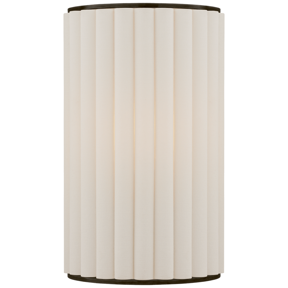 Palati Small Sconce in Bronze with Linen Shade