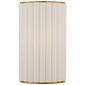 Palati Small Sconce in Hand-Rubbed Antique Brass with Linen Shade