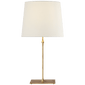 Dauphine Table Lamp in Gilded Iron with Linen Shade