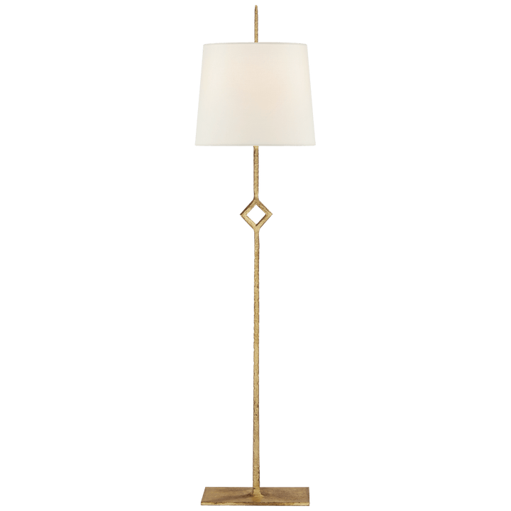 Cranston Buffet Lamp in Gilded Iron with Linen Shade