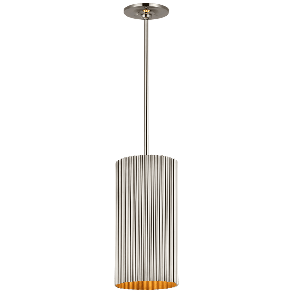 Rivers Small Fluted Pendant, a premium Pendant light by Visual Comfort & Co. Close - up image of its design.