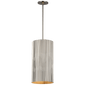 Rivers Medium Fluted Pendant, a premium Pendant light by Visual Comfort & Co. Close - up image of its design.
