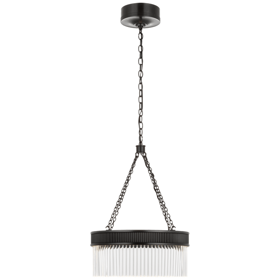 Menil Medium Chandelier in Bronze with Crystal Rods