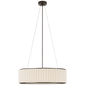 Palati Large Hanging Shade in Bronze with Linen Shade