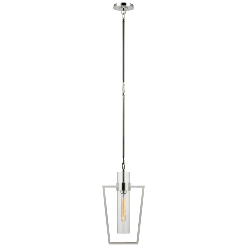 Presidio Petite Caged Pendant, a premium Pendant light by Visual Comfort & Co. Close - up image of its design.
