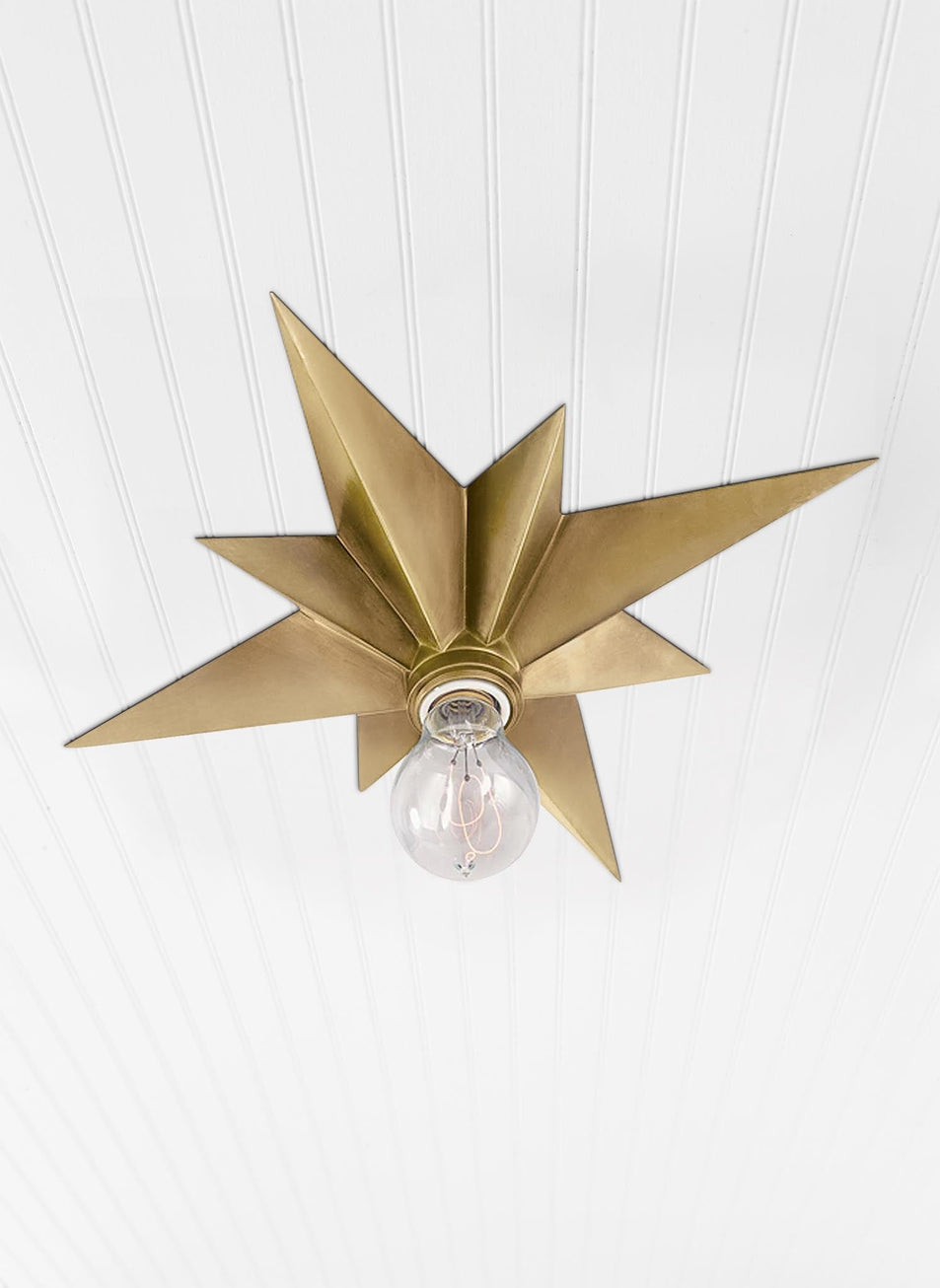 Star Flush Mount, a premium Flush Mount light by Visual Comfort. Close - up image of its design.